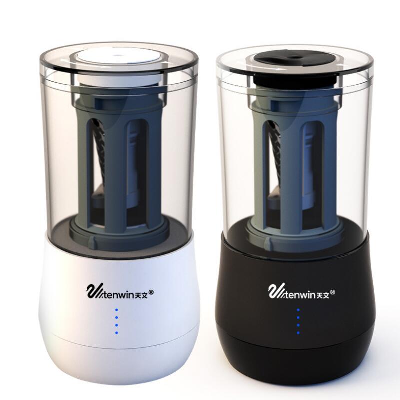 Diez-WIN sacapuntas eléctrico doble uso multifunción arte automático aprendizaje boceto lápiz sacapuntas electrónico