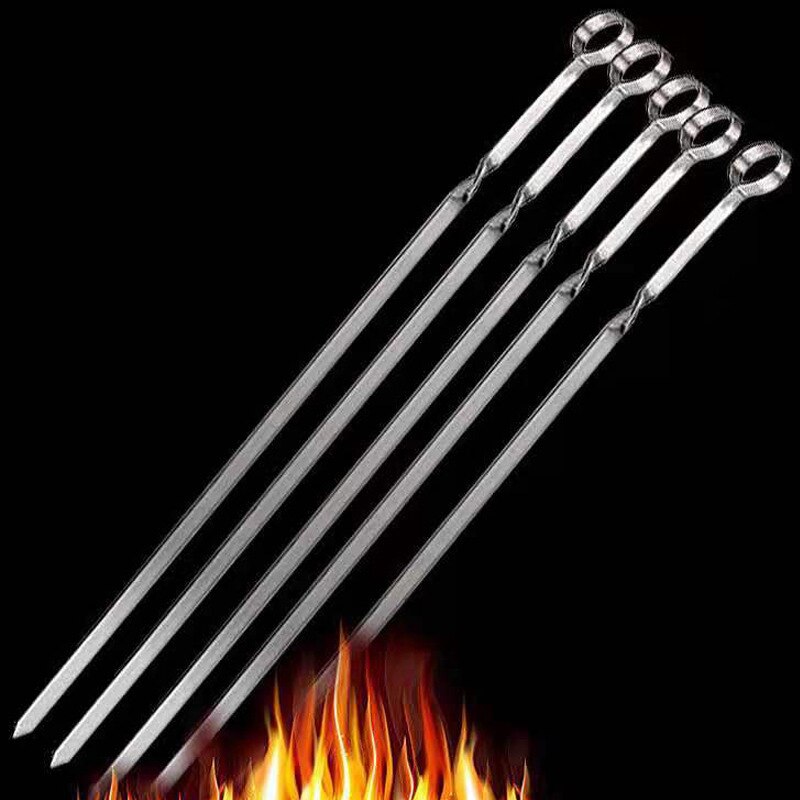 Grill Fleisch Schnur Spieße Brocken Von Fleisch Edelstahl Braten Stock Für BBQ draussen Picknick Grill Spieße Küche Utensilien