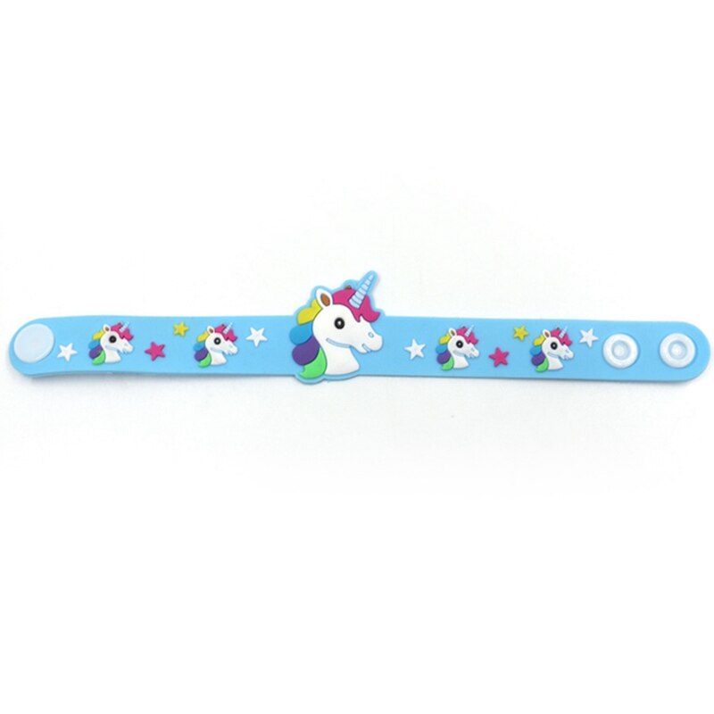 Kid Kinderen Meisje Jongen Ster Afdrukken Kleurrijke Eenhoorn Polsband Flexibele Wrap Slap Armband Dier Enfant Bangle: BL