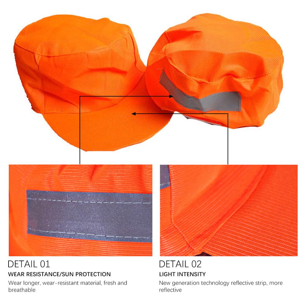 High Visibility Reflective Hats Sunshade Clean Sanitation Safeguard Traffic Construction Safety Labor Protect Sports Fishing Hat