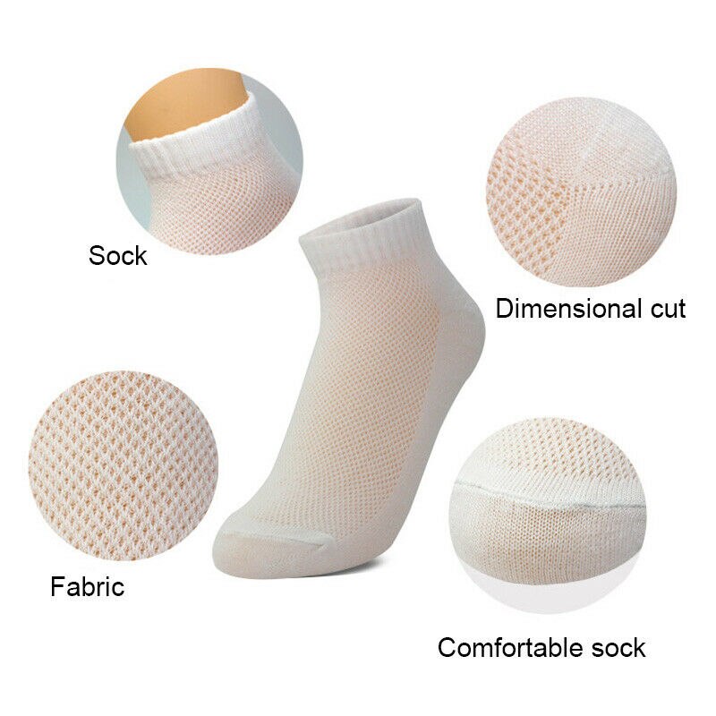 10 Pairs Calzini e Calzettoni Bianco/Nero/Grigio Usa E Getta di Viaggio Calzini e Calzettoni Unisex Compressione Portatile Traspirante Sostituzione Elastico Calzini e Calzettoni