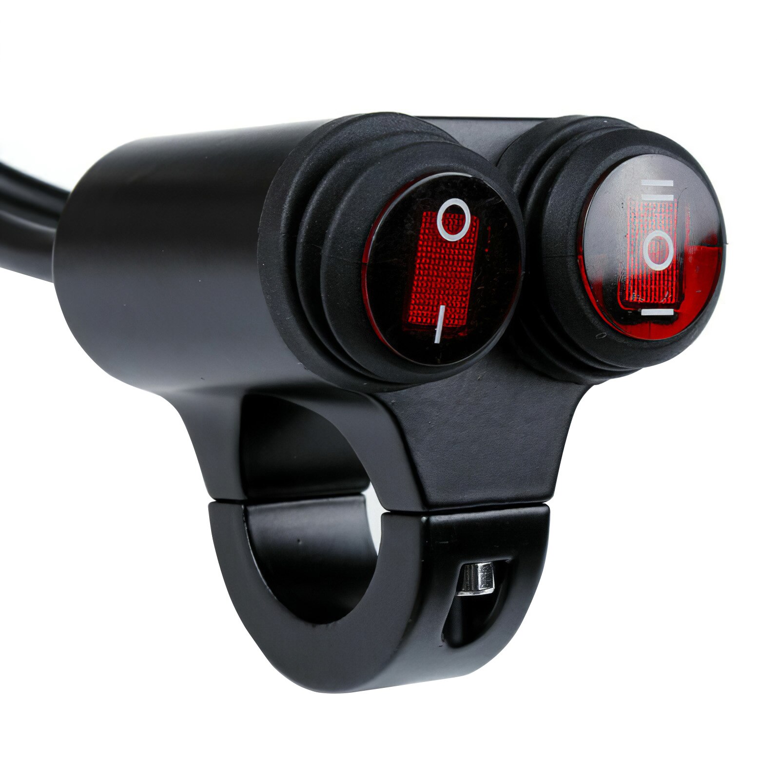 Manubrio moto doppio interruttore doppio pulsante di controllo manubrio moto controllore doppio pulsante per manubrio da 7/8 pollici (22mm)