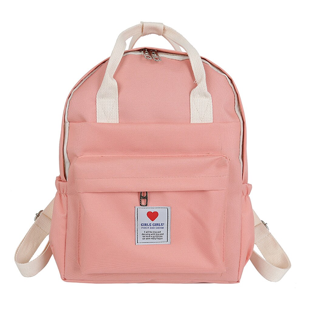 Sacos de escola mochila nova moda feminina simples e versátil mochila novo lazer mochila de viagem feminina: C