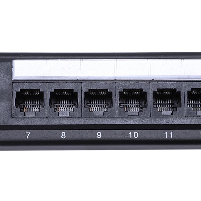 UTP 24 puertos Rj45 Panel de parche Rack Cable montado en la Pared Soporte conector Rack herramienta Ethernet Lan adaptador de red CAT6