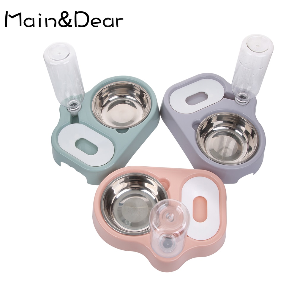 Cat Food Bowl Pet Bowls Automatic Feeder Drinking Bowl Dispenser Cat Dog Kitten Container Feeding Pet Supplies Container Feeding