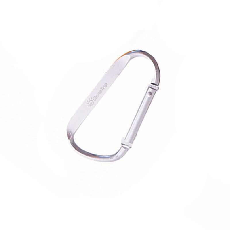 Outdoor Climbing Aluminium Alloy D Shape Buckle Carabiner Survial Key Chain Climb Hook Clip Backpack Buckle Keychain 1pc: Silver