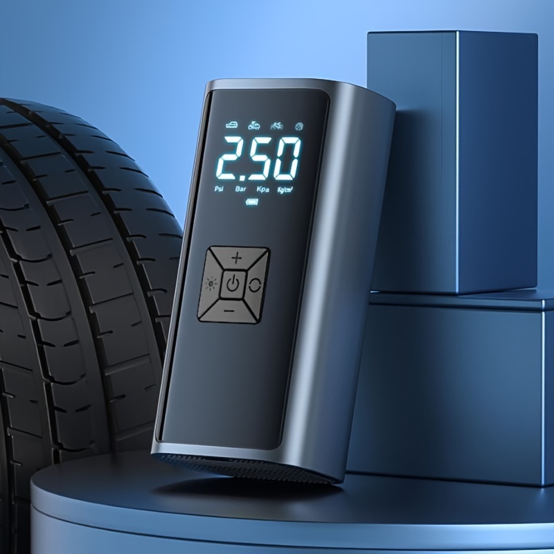 Wireless car air compressor electric tire inflation pump suitable for motorcycle, bicycle, boat, car tire ball