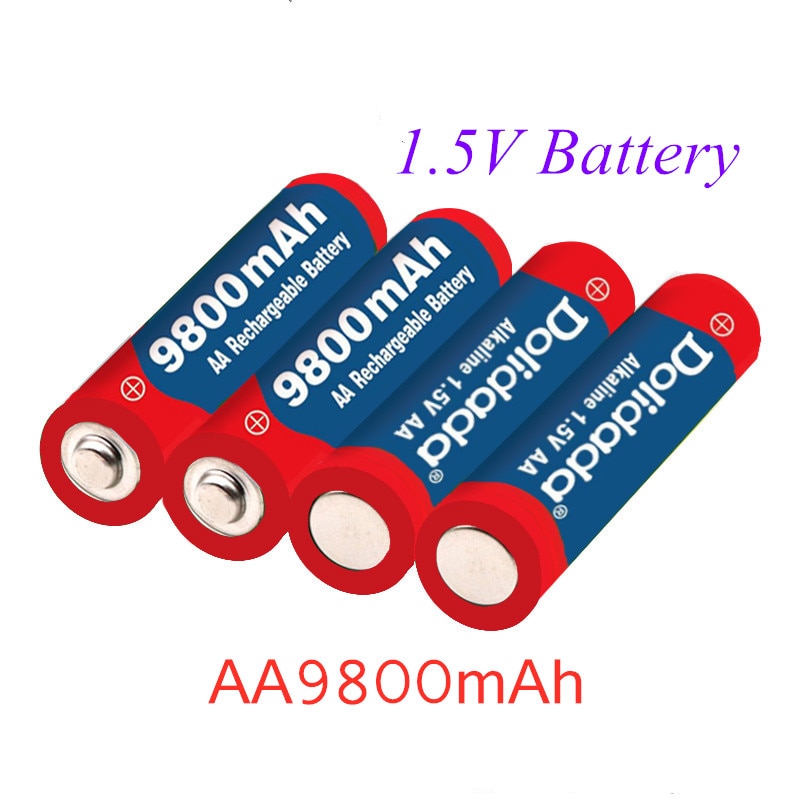 100% neue 1,5 V Aa Batterie 9800mah alkalisch Batterien Für Uhr Spielzeug Taschenlampe Fernbedienung Kamera batterie + ladegerät