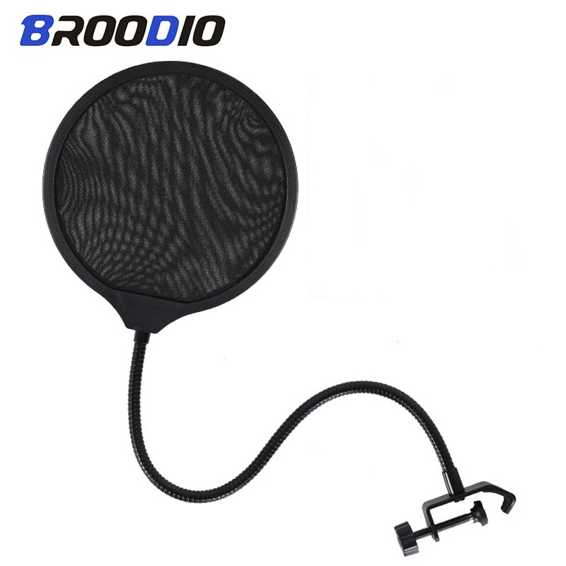 Microphone Pop Filter Windscreen Flexible Wind Screen Double Layer Windproof Microphone Filtro Pop Anti Microfone Bilayer Shield