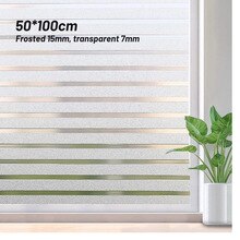 Pvc Glass Sticker Window Sticker Striped Window Decal Non-Adhesive Privacy Film Vinyl Glass Film Wall Sticker Arriva: 50x100cm