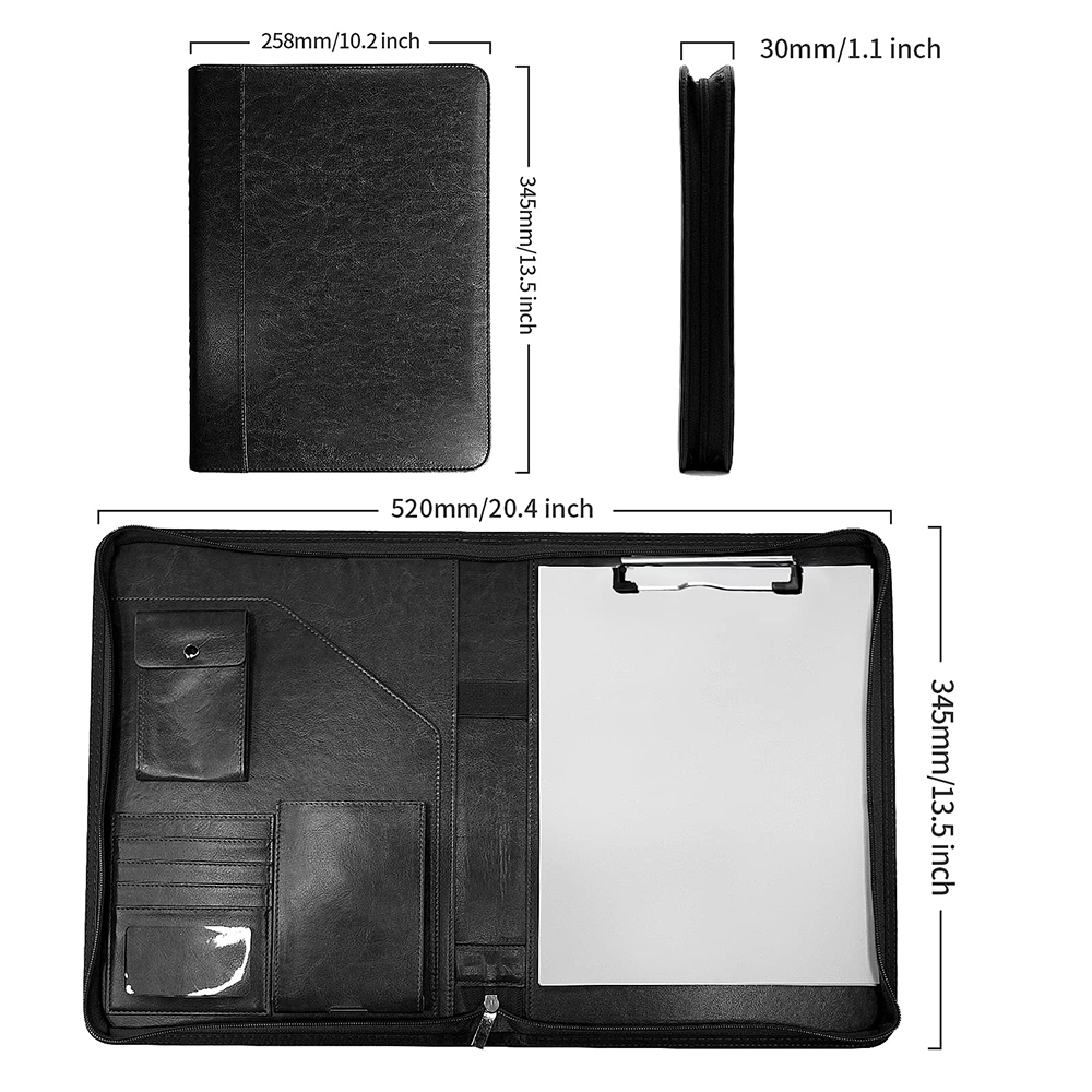 Multifunctional A4 Conference Folder Business Stationery Folder Leather Contract File FoldersTravel Document Folder NEWYES