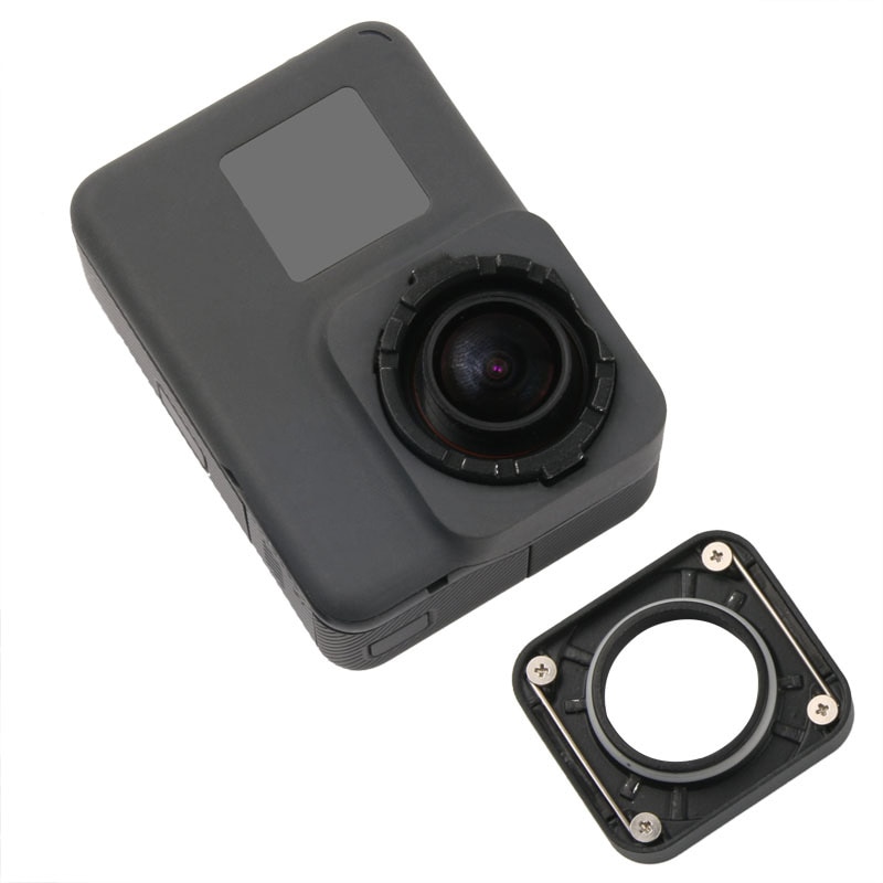 Anel de lente uv para gopro hero 5/6/7, case de proteção e reparo para substituição, cor preta