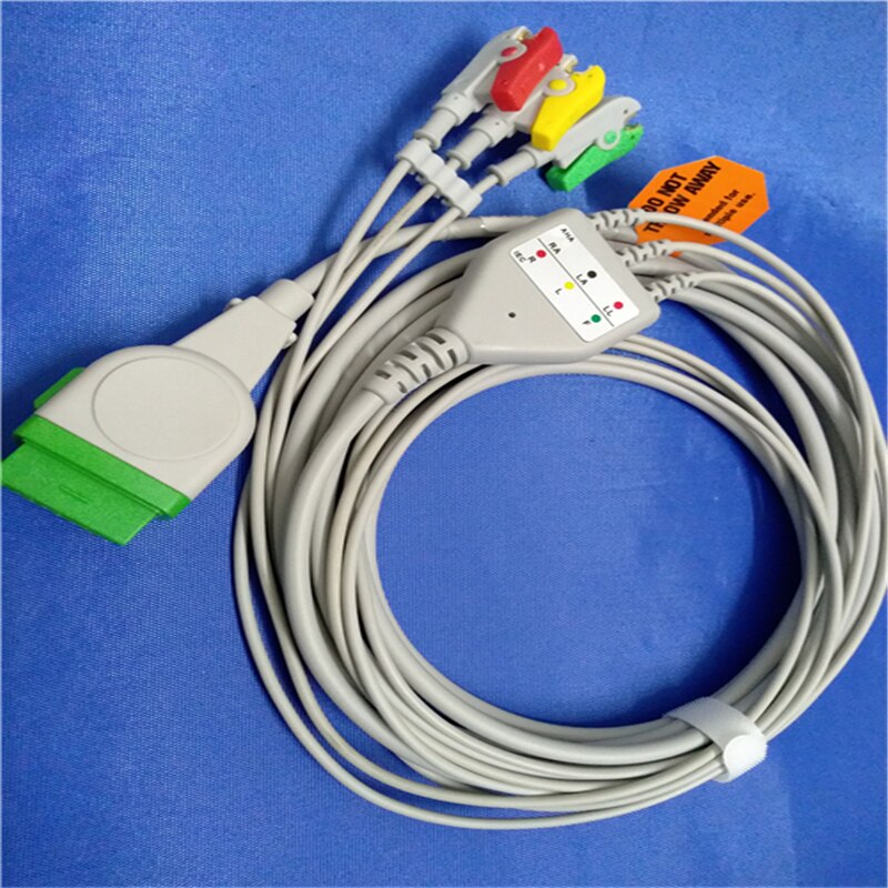 Dependable performance One-piece 3 Lead ECG Cable IEC clip