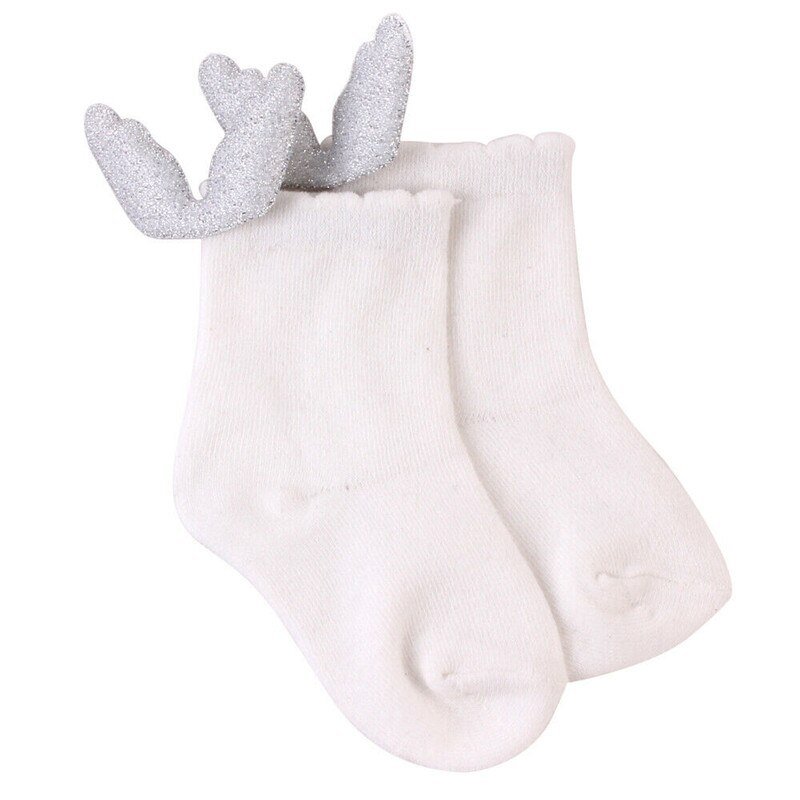 Kinder Nette freies Engel Socken Casual Geometrie Weiche Baumwolle Blends Casual Crew Socke mit Wings1-2 Jahr: WHITE / 24M