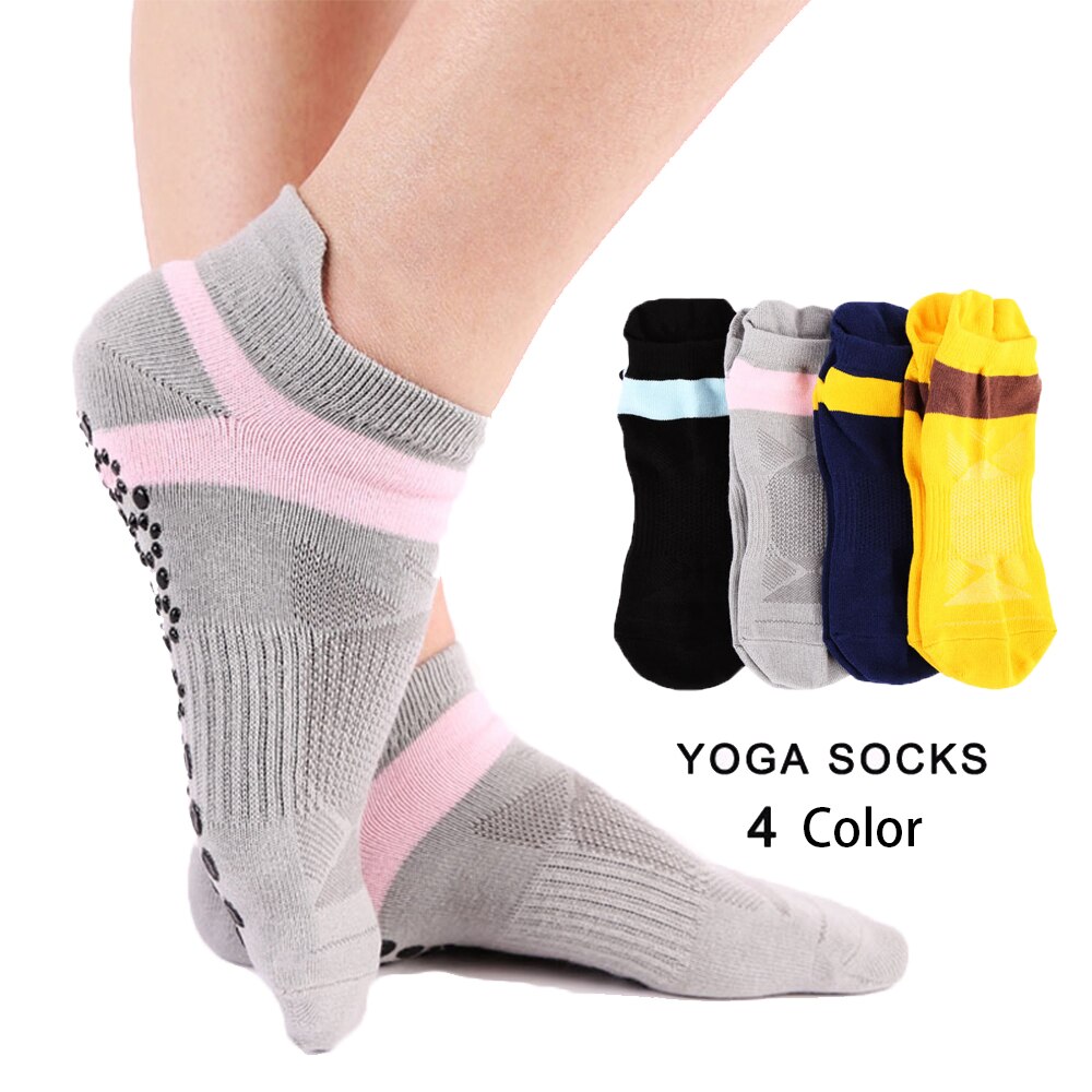 Calcetines antideslizantes de algodón para adultos, cómodos, transpirables, para deportes al aire libre, tobilleros, para Yoga, 1 par