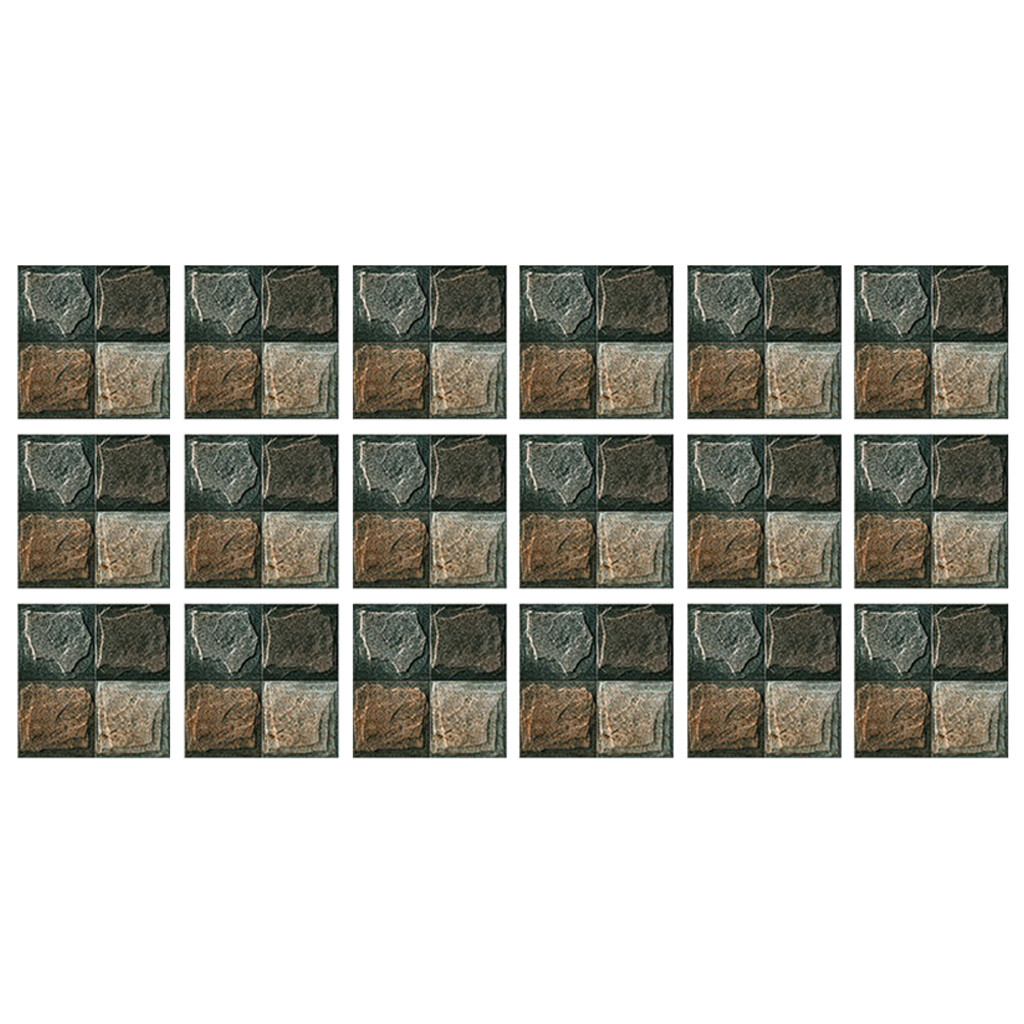 18pcs Self-adhesive Bathroom Kitchen Decor Home Wall 3D Tile Stickerfloor Tiles Stickers Waterproof Cenefa Adhesiva Cocina