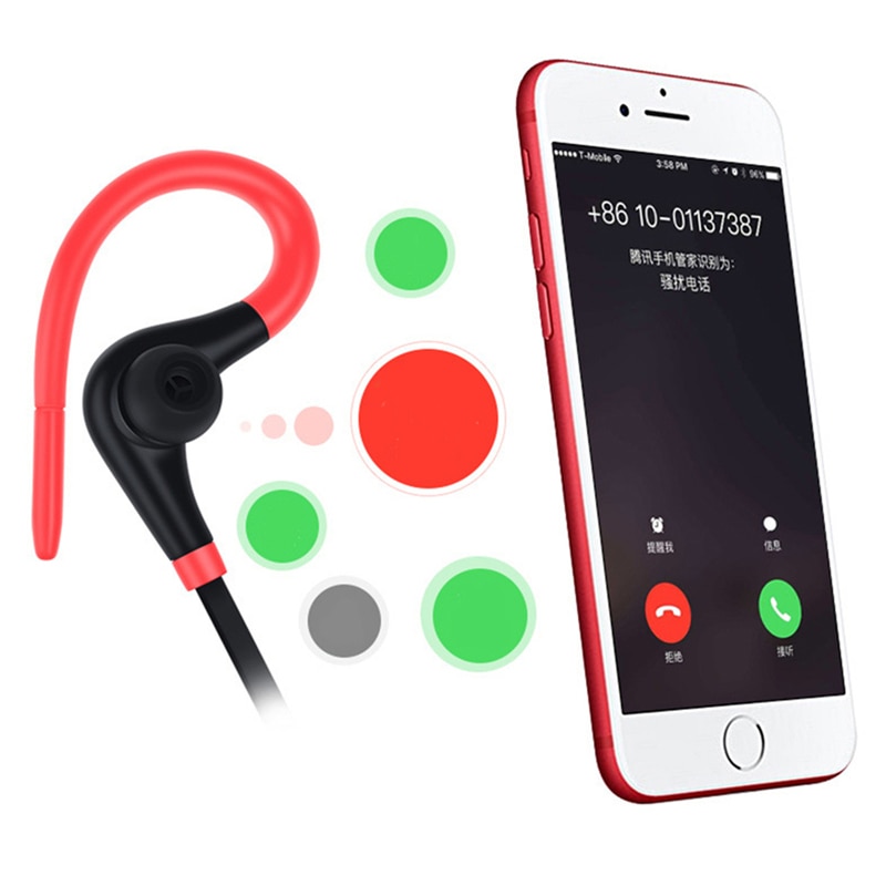 Bluetooth Draadloze Oortelefoon Stereo Oorhaak Sport Ruisonderdrukking Koptelefoon Met Microfoon Headset Voor Xiaomi Iphone Huawei