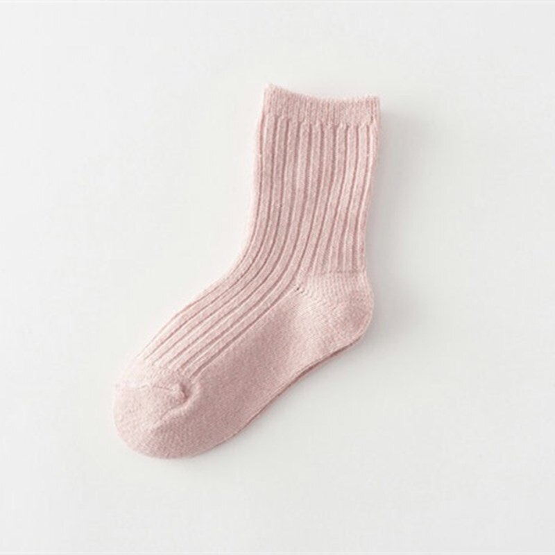 Chaussettes chaudes en laine pour enfants de 1 à 3 ans, fille et garçon, couleur unie, hiver paires/lot