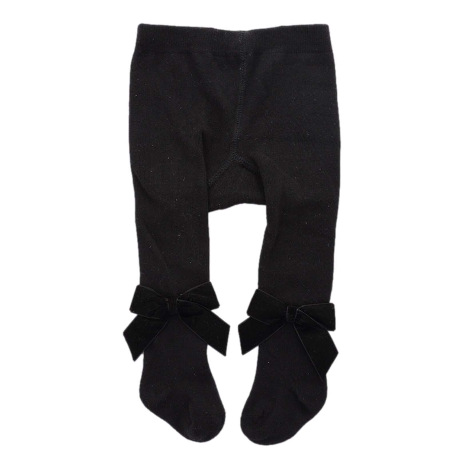 Pasgeboren Baby Meisjes Panty Solid Strik Leggings Vier Seizoenen Lange Kousen 5 Kleuren 0-3Years: Black / S for 0-1 Year