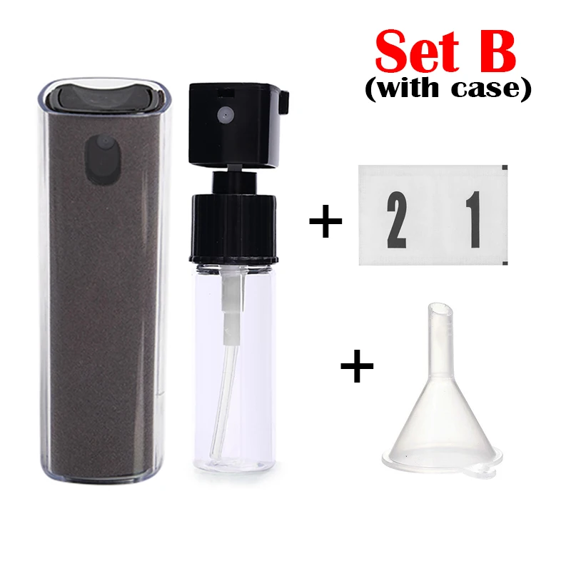 Limpiador de pantalla de microfibra 2 en 1, botella pulverizadora para teléfono móvil, Ipad, ordenador, paño de microfibra, toallitas para limpieza de gafas de Iphone: Otros