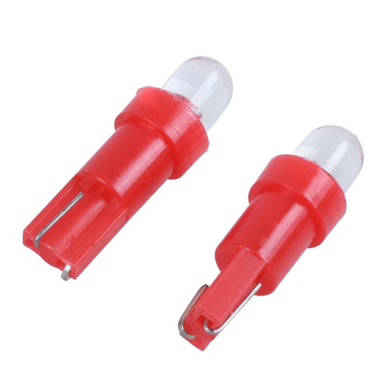 10 X 1 LED Bulb Light For Car Interior T5 2721 12V White &amp; 10 X DC 12V LED Red Bulb Dashboard T5 Lamp For Automotive