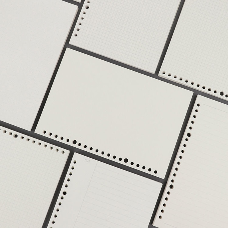 A5 cahier intérieur 20 trous point blanc grille doublé Page papier remplisseur recharge rabot pour reliure à anneaux carnet de notes bloc-notes Journal