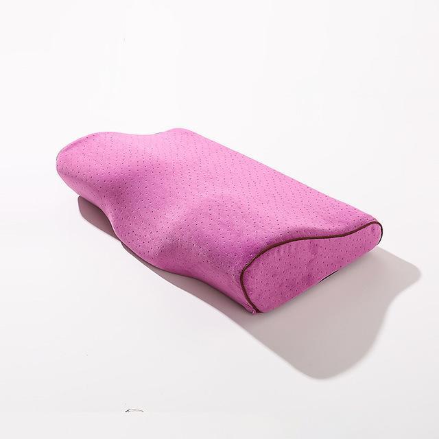 45 Pillow Solid Color Pillow With Memory Soft And Breathable Orthopedic Pillow For Sleep BE47004: Purple / 62x34cm