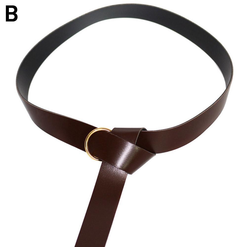 Vintage Medieval Renaissance Ring Belt Pirate Viking Steampunk Waist Accessories Leather Cosplay Horseman Knights Belt C5G3: Brown