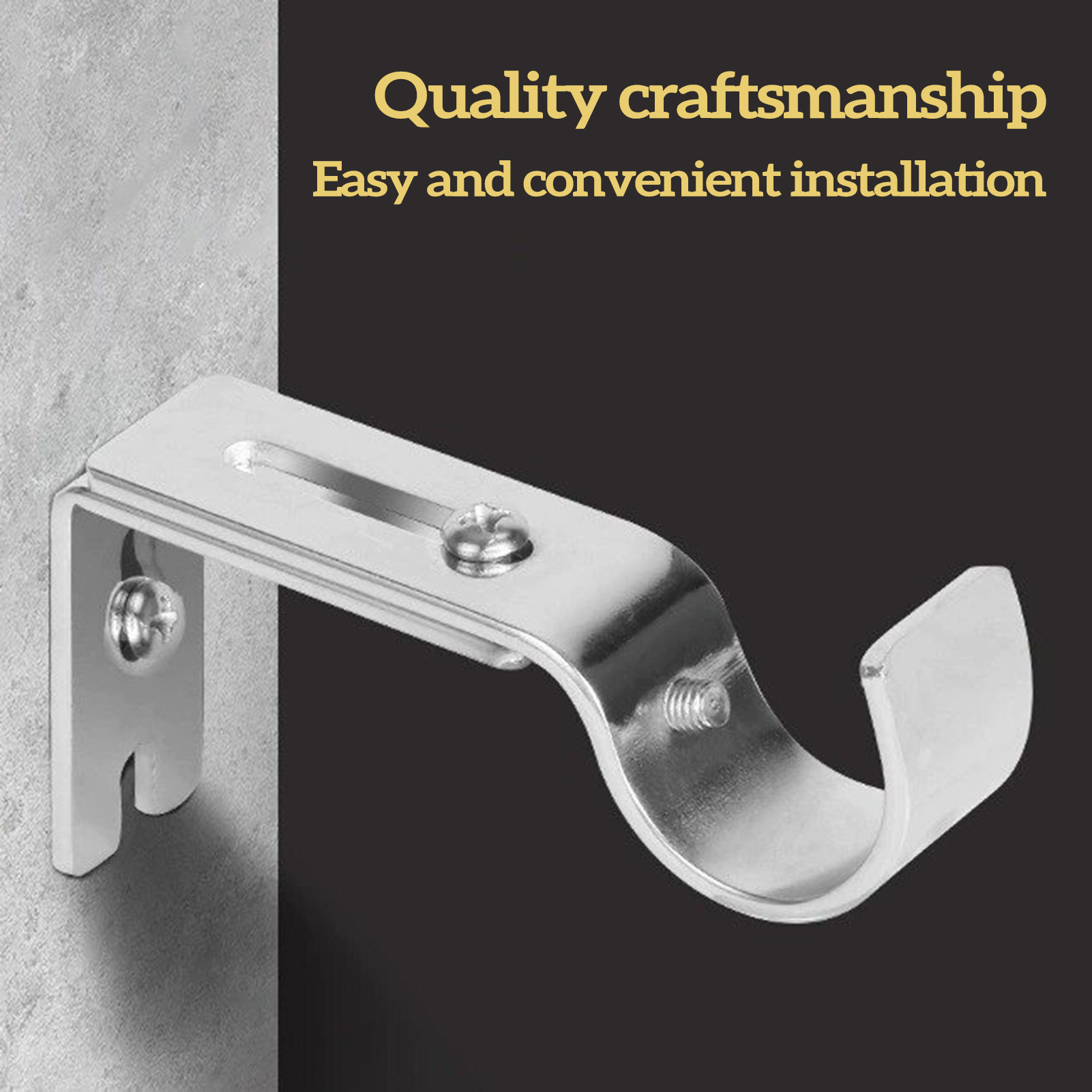 2/3pcs Adjustable Curtain Rod Brackets Extendable Window Drapery Rod Hanger Holders Hooks for Bedroom Dormitory