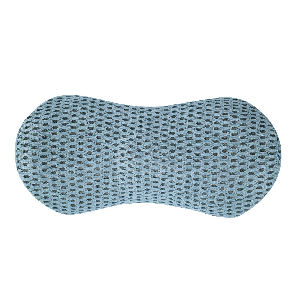 Slow Rebound Memory Cotton Physiotherapy Lumbar Pillow Multi-Functional Waist Cushions on Chair Seat Car Orthopedic Pillow Mat: Blue