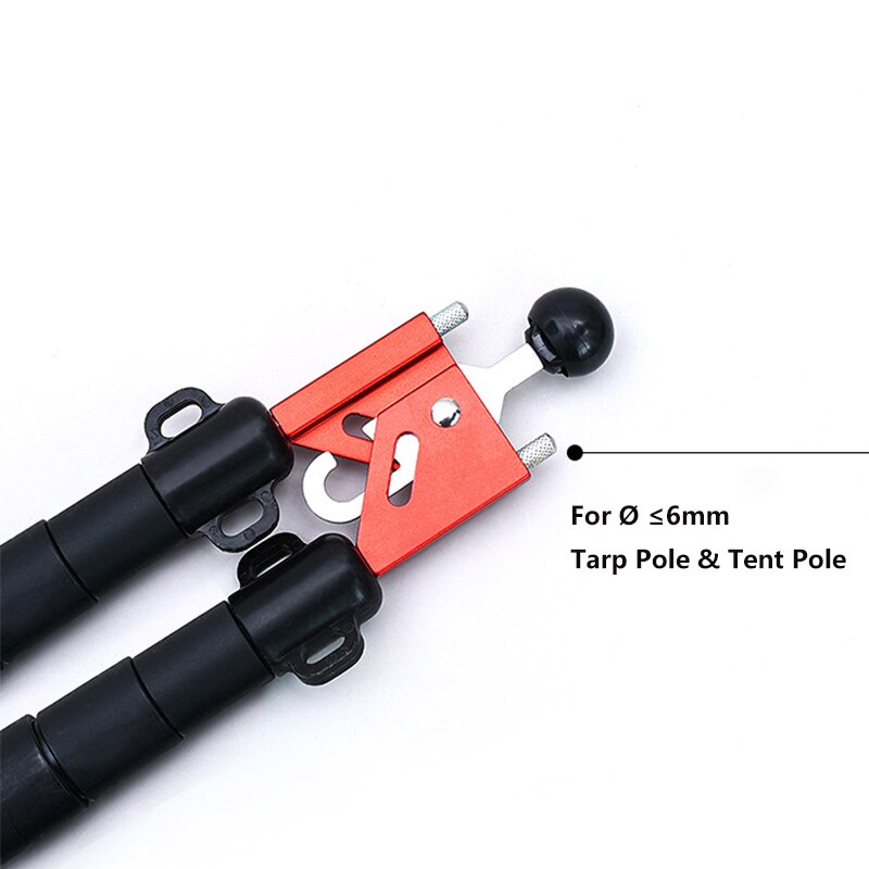 Tent Pole Connector Aluminum Alloy 90 Degree Adjustable Thimble Angle With Lantern Hook Pyramid Tent Awning Pole Accessories