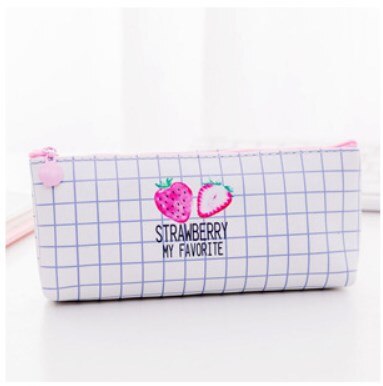 1pc novo fresco morango lápis caso kawaii caneta saco de papelaria armazenamento organizador saco meninos & meninas lápis caso para material escolar: 2xStrawberry