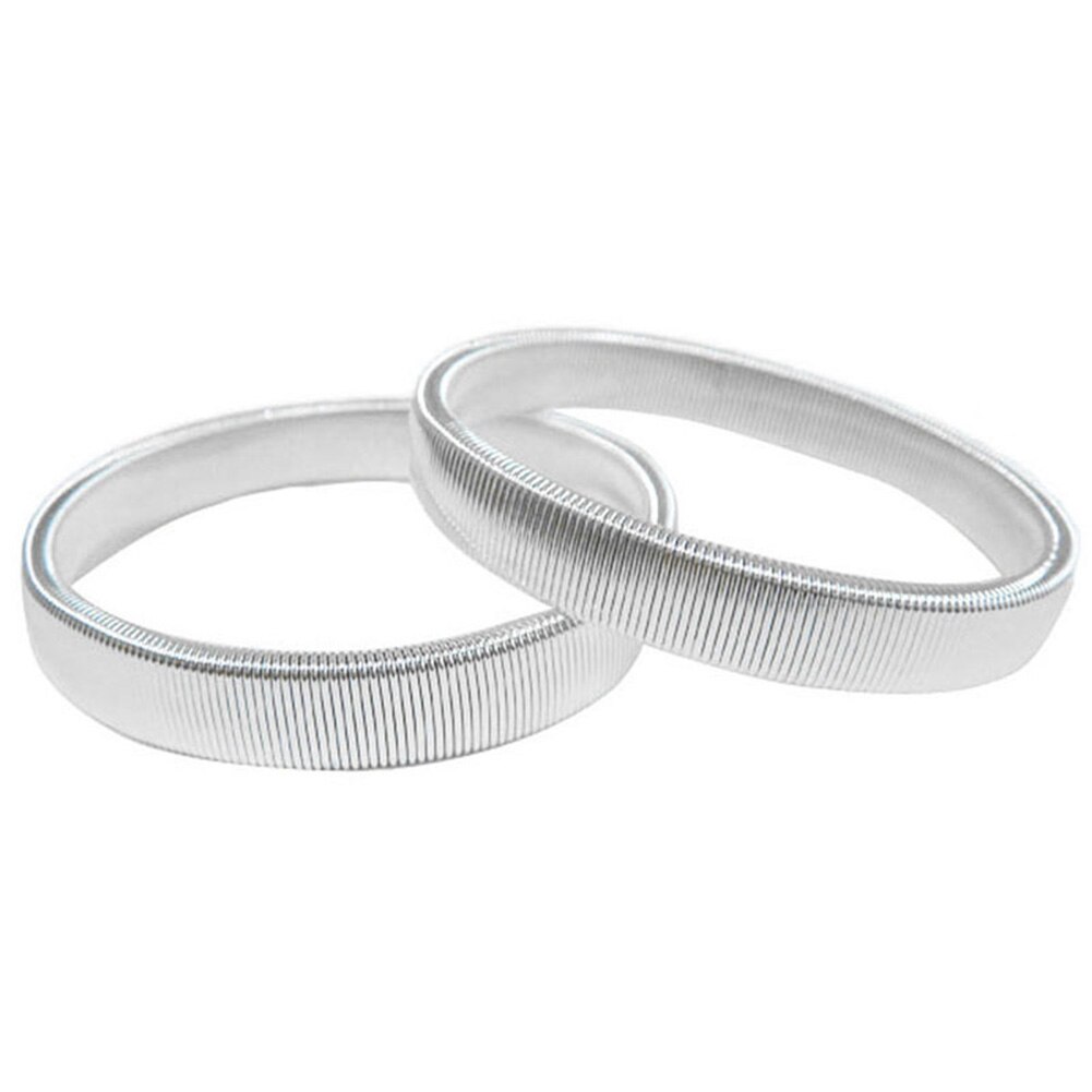 Yjsfg house unisex stretchy elastisk metallarm strømpebånd herre elastisk armbånd skjorte ermeholder: Sølv