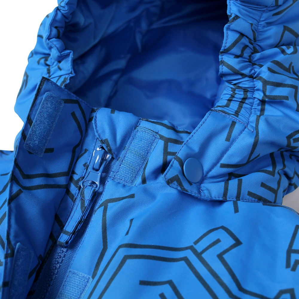 Moomin Jongens Winter Romper Enkele Breasted Jongens Winter Kleding Hooded Blue Geometrische Baby Jongens Winter Warm Snowsuit