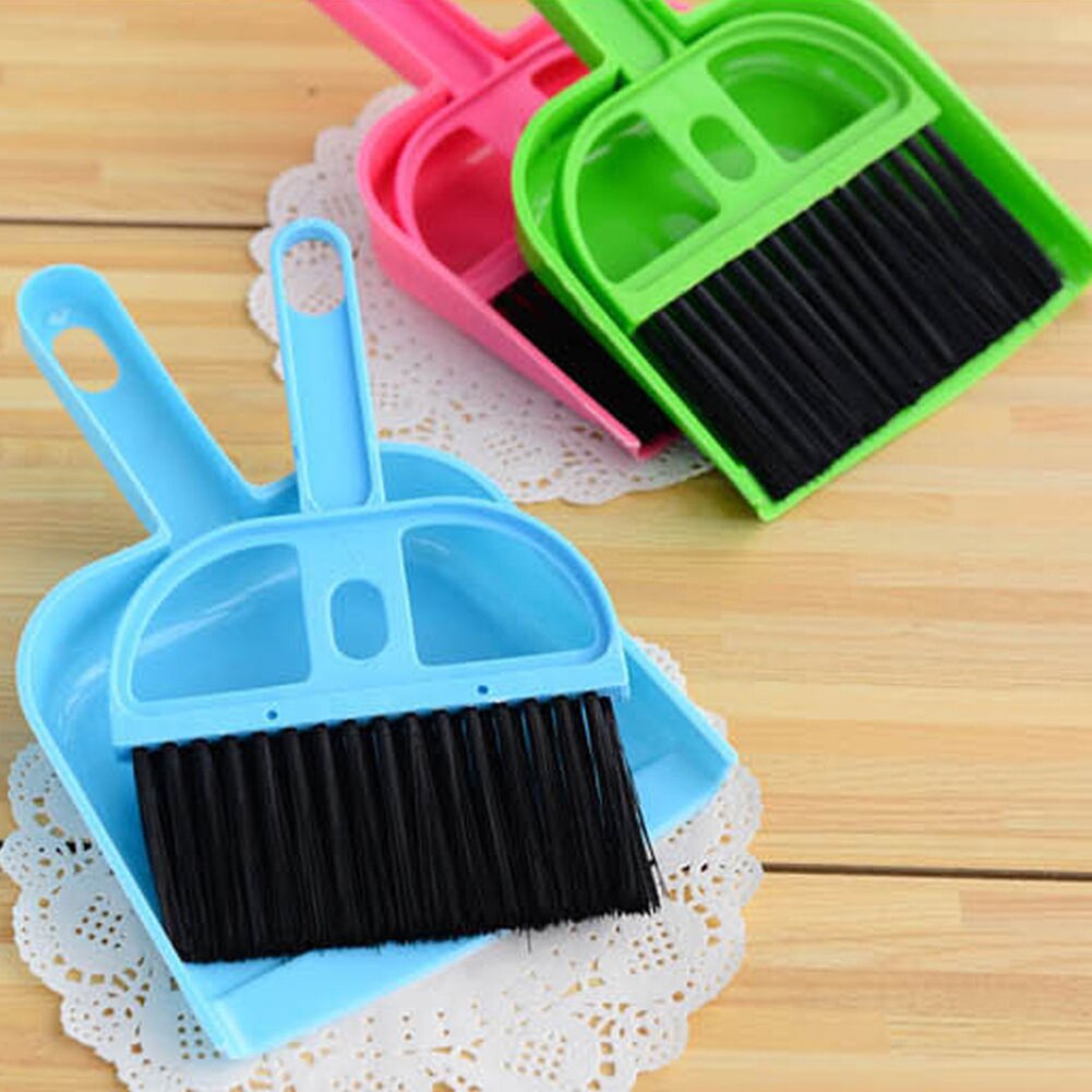Mini Plastic Hand Kitchen Dustpan and Brush Desk Cleaning Sweeper Dust Pan Set Dust Cleaning Sweeper Desktop Keyboard Brush