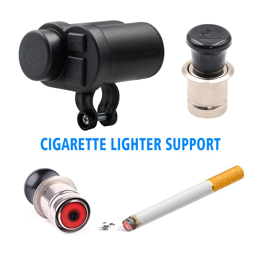 Motorfiets dubbele usb-poorten sigarettenaanstekeraansluiting snellader voor telefoon