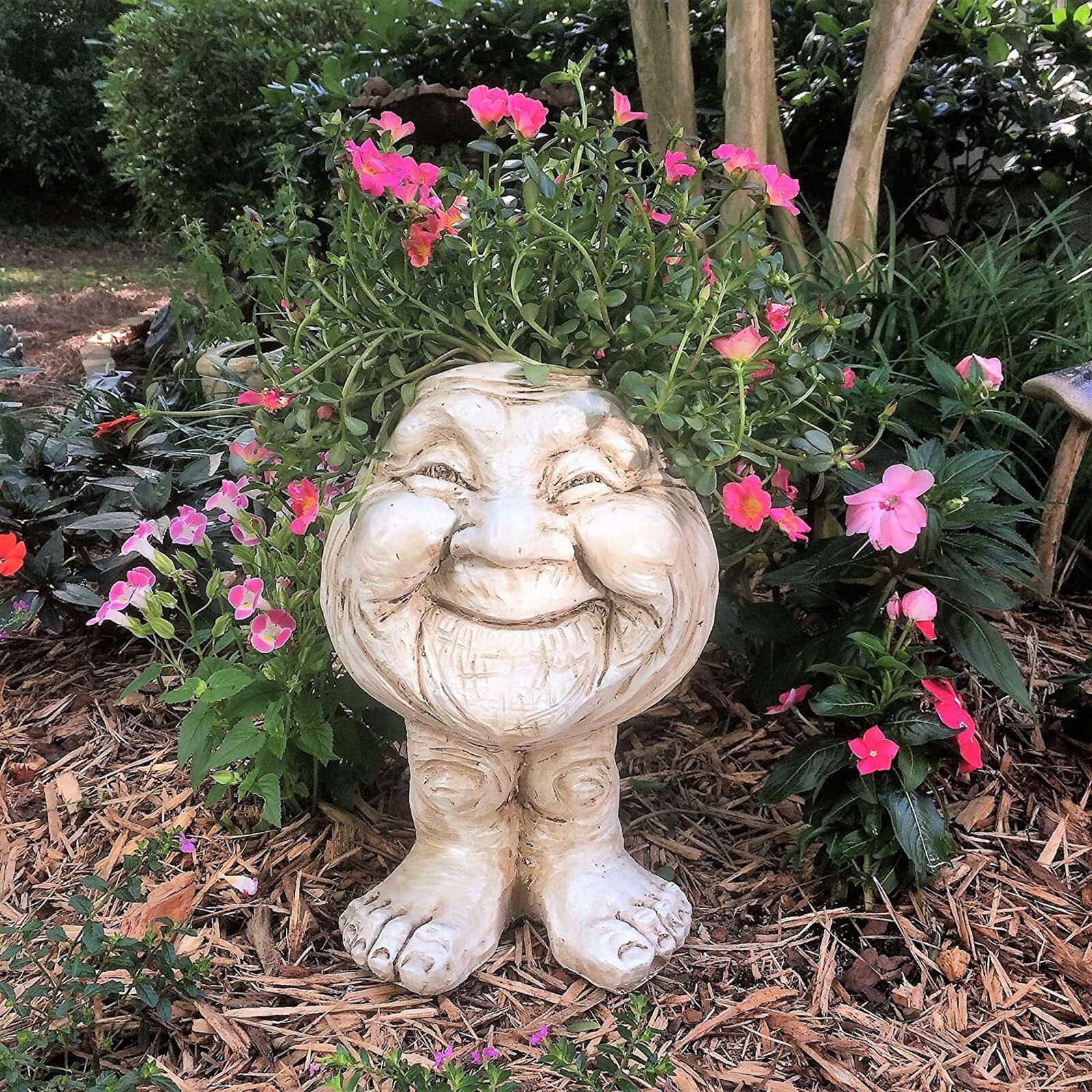 Muggly Muggly's The Face Garden Statue Planter Outdoor Ga... – Grandado