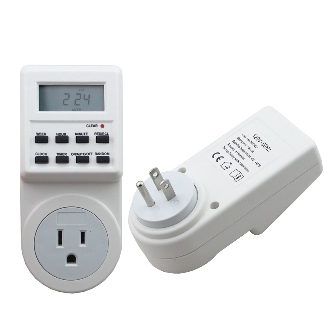 Portable Plug in Digital Timer 24h 7day Week Timer LCD Display Timing for Indoor Lights/TV/PC/Fans/Kitchen US/EU Plug