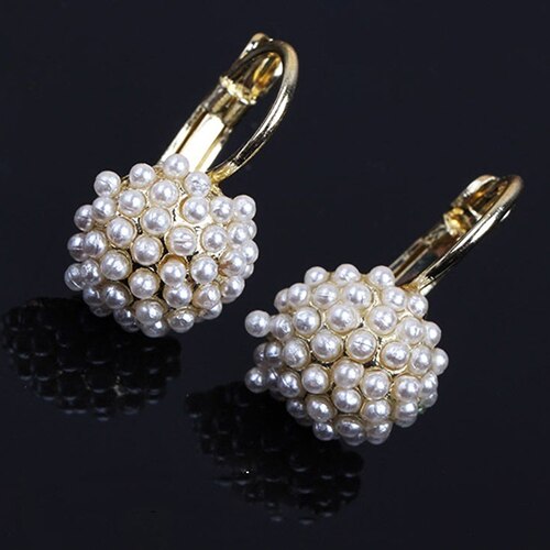 Elegante Signora Girl Dichiarazione Orecchini Piercing Simulato Orecchini di Perle Da Sposa Gioielli Da Sposa Regalo aretes de mujer серьги клипсы