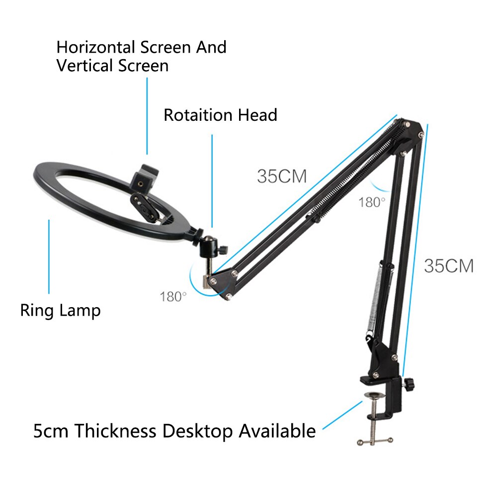 Dimmable LED Ring Light with Tripod USB Ring Lamp Photography Selfie Light Ring Tripod with Lamp Ringlight Ring Light Tripod wit