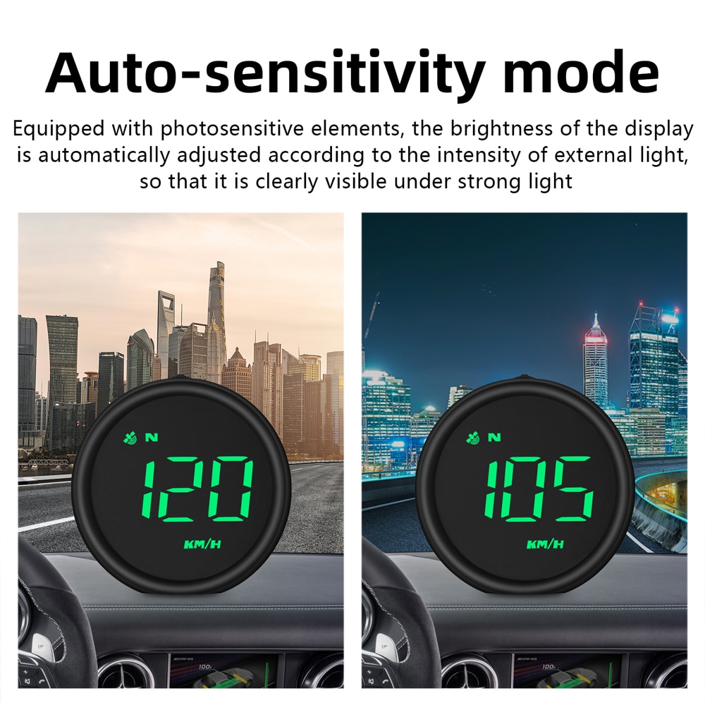 Bil hode opp vise gps hud digitale målere km/t mph overhastighet alarm speedometer smarte dingser autoelektronikk tilbehør