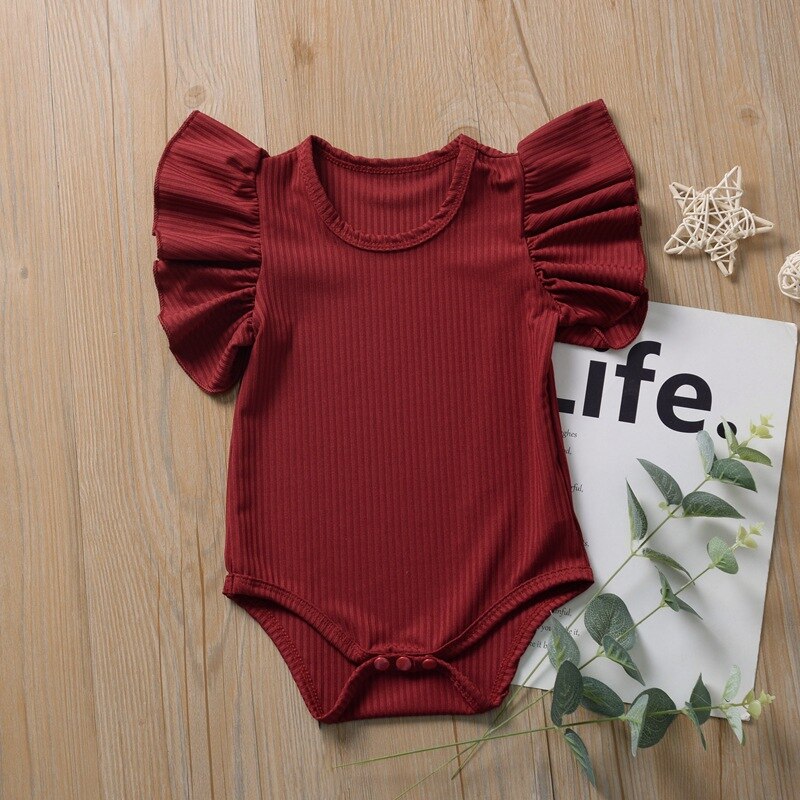 2020 nye nyfødte baby pige drenge bodysuits shorts ærmer jumpsuits bodysuit tøj outfits soldragt spædbørn tøj: Brun / 70cm