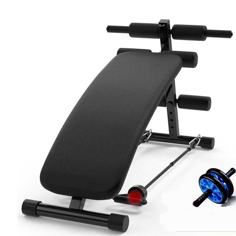 Indendørs foldbar sit-up bænk maskine justerbar push-up bænke abdominal muskel træner bord gym fitness udstyr
