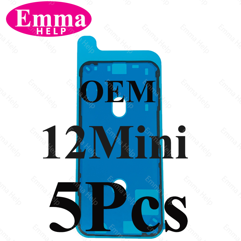 Adhesivo adhesivo impermeable OEM para iPhone 11, 12, 13 Pro Max X XR XS 7 8Plus, pegamento precortado, marco LCD, cinta de pantalla, sello de bisel, 5 uds.: Verde militar