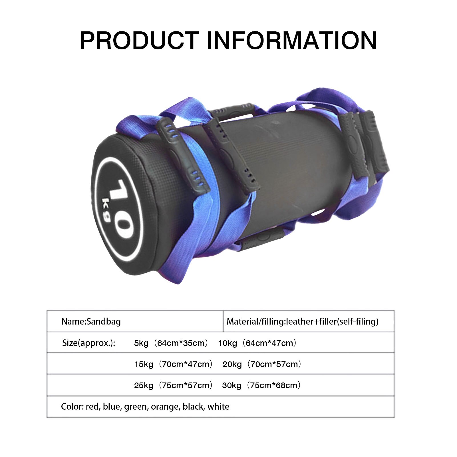 Fitness Sandbag 5-30kg Weight Lifting Workout SandbagsFitness Body Building Gym Sports Muscle Training