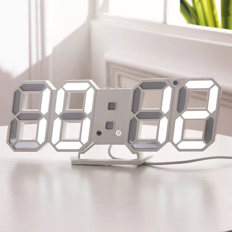 Nordic Digital Alarm Clocks Wall Hanging Watch Snooze Function Table Clock Calendar Thermometer Display Office Electronic Watch