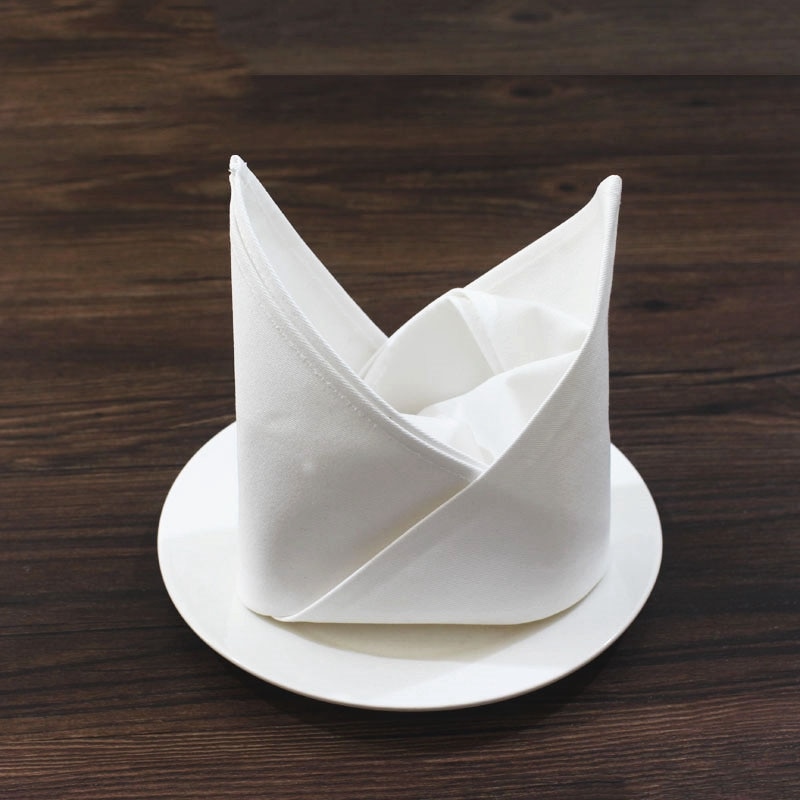 Table Napkin White Cotton Cloth Napkins for Party Wedding Table Cloth Soft Hotel Handkerchief Cloth for Cafe Thicken