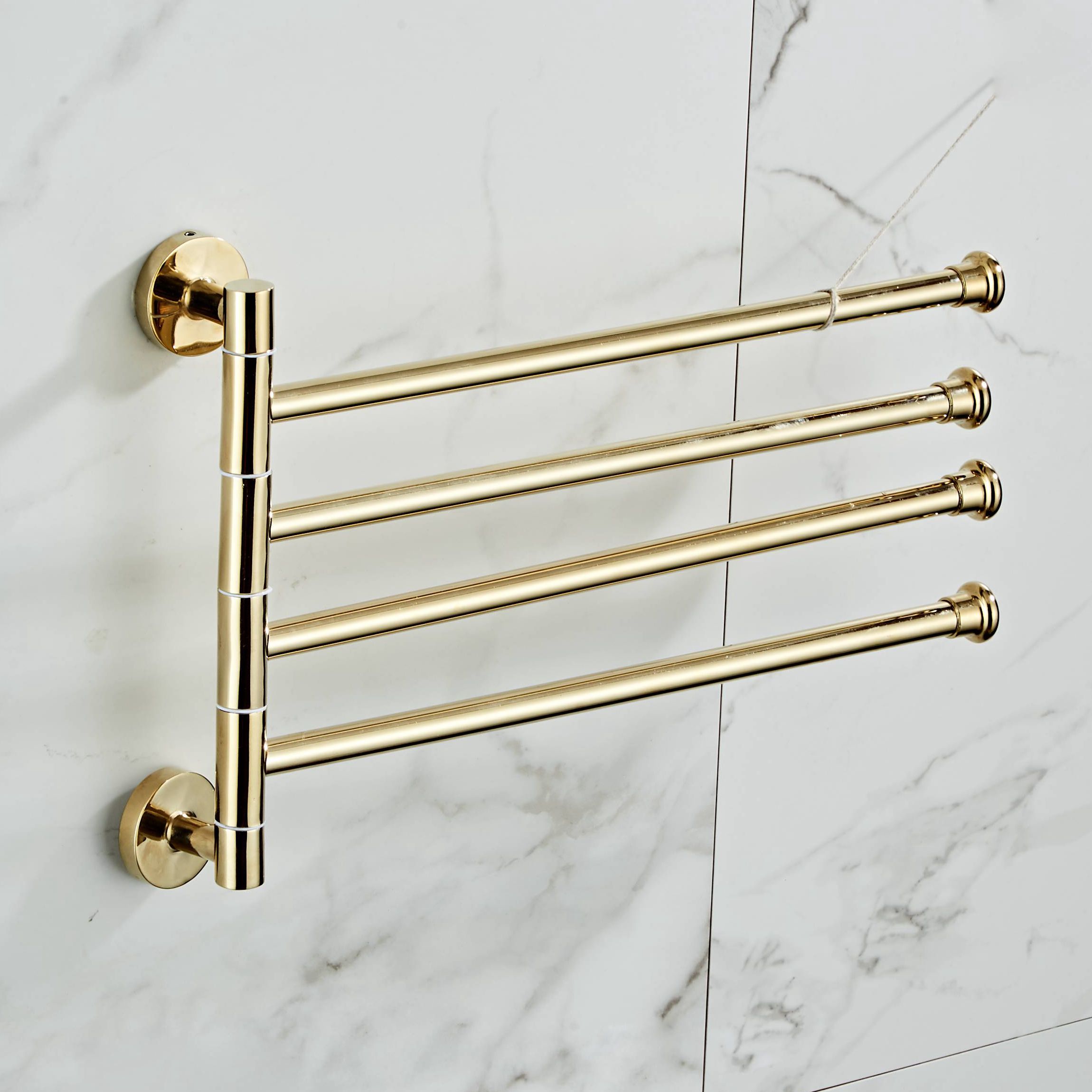 Schlecht Beweglichen Handtuch Halfter Schwarz Gold Schlecht Handtuch Gestell 4 Schicht Chrom Handtuch Bar Schlecht Hardware- EL24DH: Gold-3 Schicht