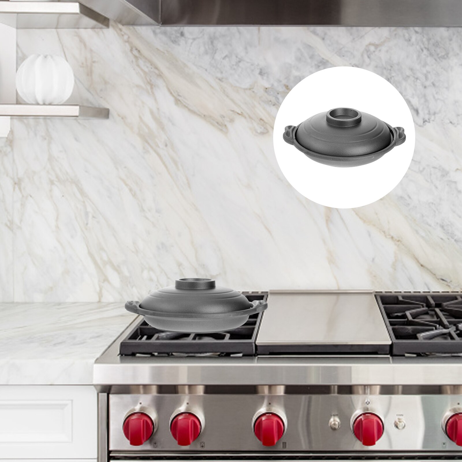 1pc Non-stick Premium Cooking Pot Aluminum Alloy Casserole for Restaurant Home Hotel