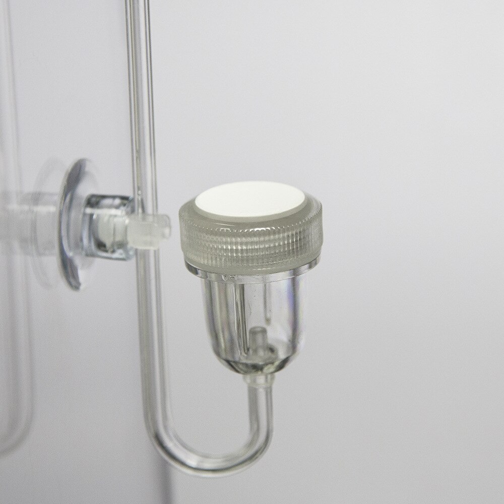 Aquarium CO2 Diffuser Glass Tank Bubble Atomizer with Ceramic Disc Suction Cups for Plants Nano Tank